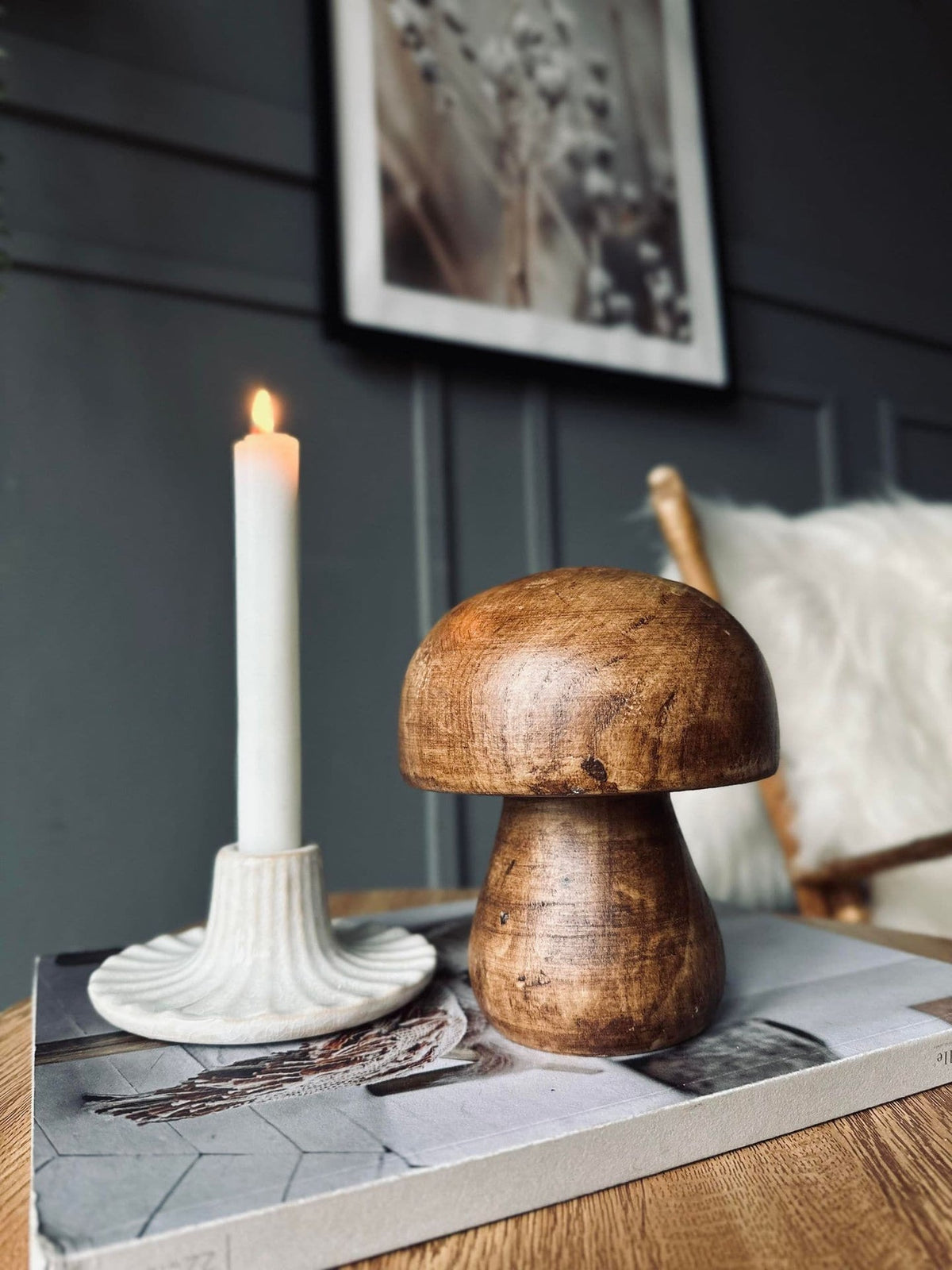 Mushroom wood - 14cm - VIAMAJA.DK
