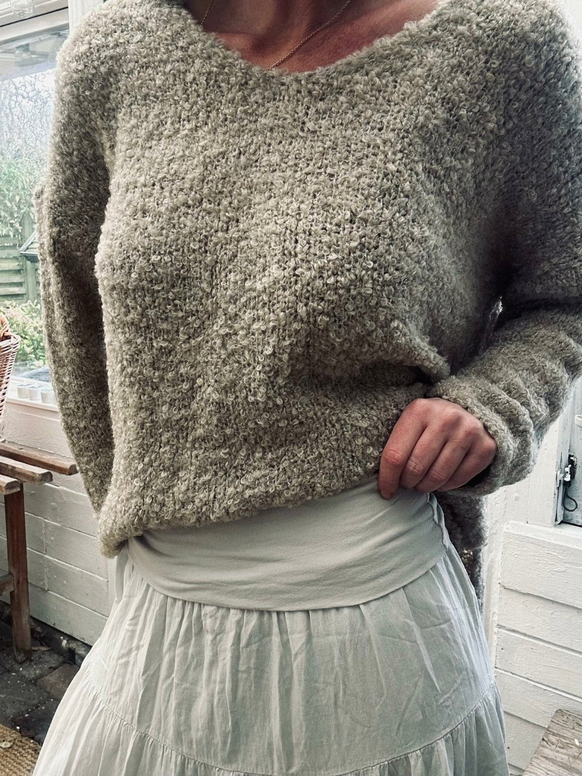 Nederdel Boheme cotton – S/M Lys beige - VIAMAJA.DK
