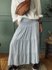 Rock mit Smock – Blau gestreift Small