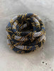 Nepal-Armband – Grau / Blau mit Messing