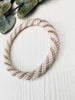 Nepal-Armband – Weiß mit Streifen