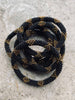 Nepal-Armband - Schwarz mit Gold