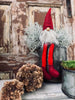 Wichtel mit langen Beinen - Weihnachtsroter Filz 32 cm