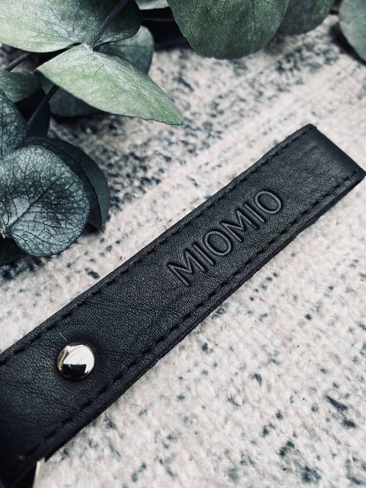 Nøglering MIOMIO - Sort læder - VIAMAJA.DK