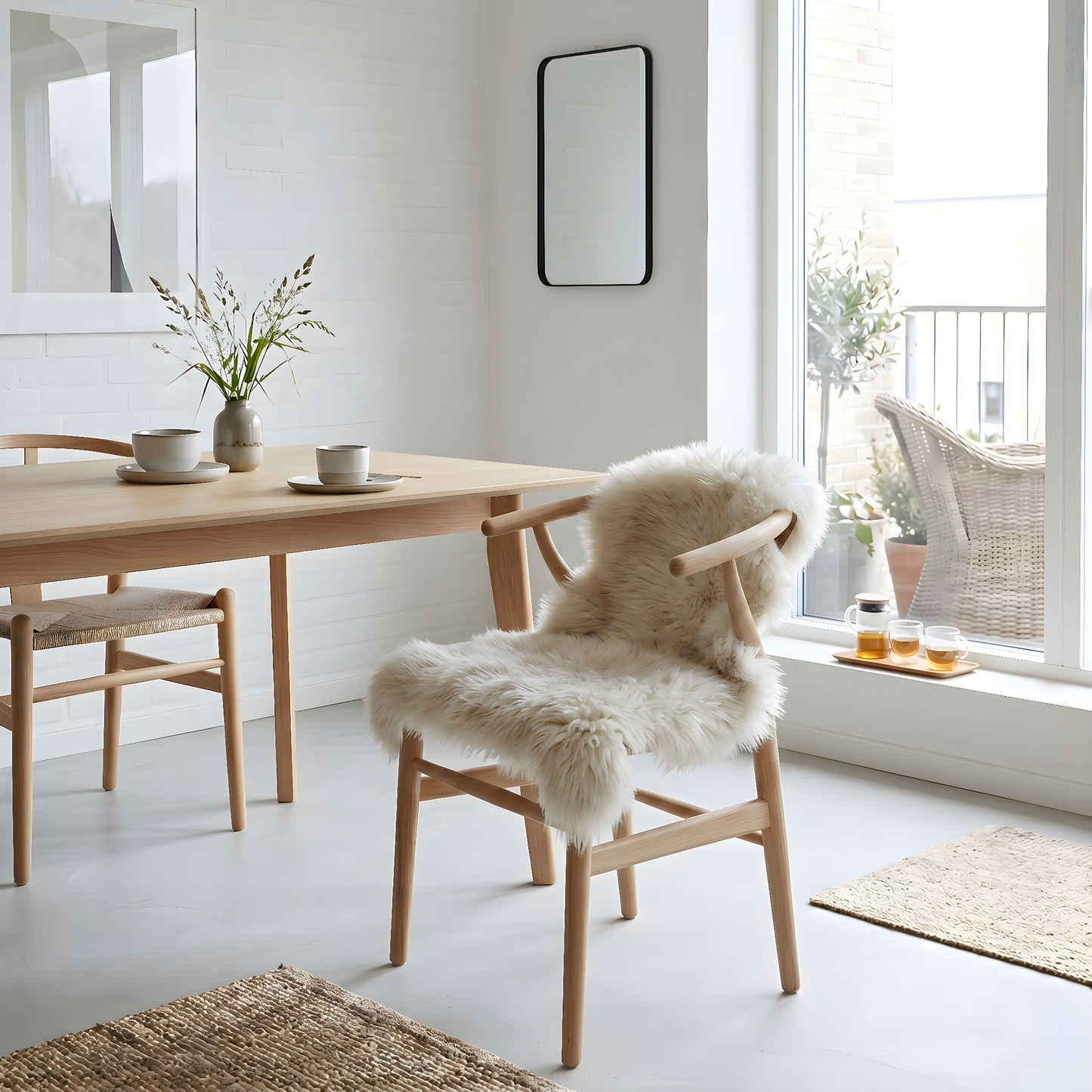 Lammfell Linen - 85x55cm