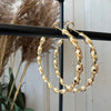 Ohrringe Jenna Hoops 18K vergoldet