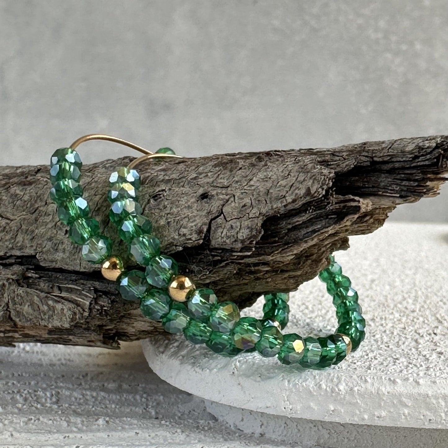 Øreringe Merle – Emerald - VIAMAJA.DK