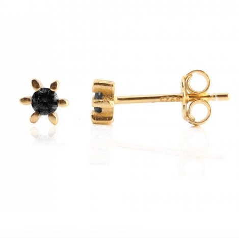 Ørestikker GIA – Black 18K forgyldt - VIAMAJA.DK