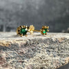 Ohrstecker GIA EMERALD 18K vergoldet