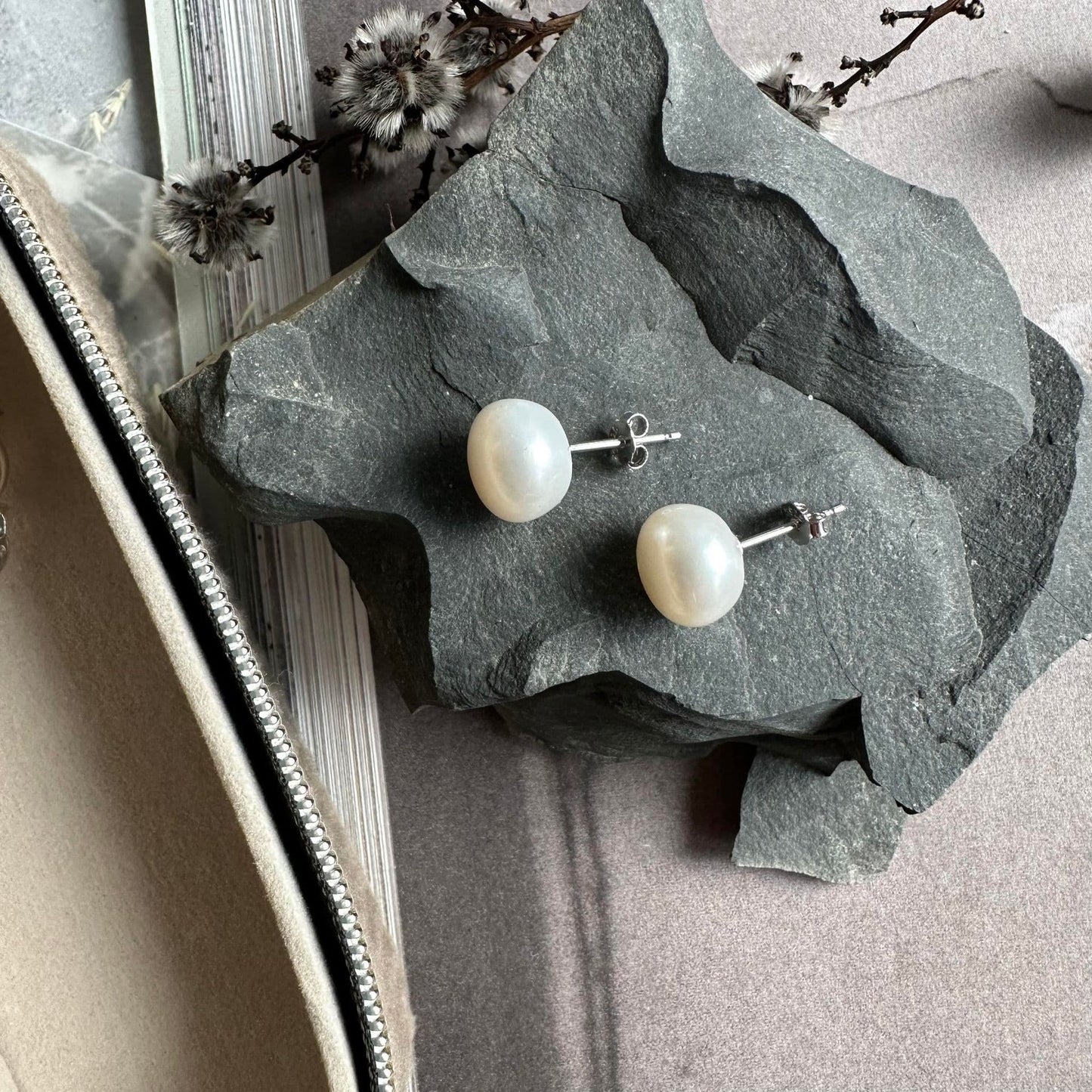 Ørestikker med ferskvandsperle - Joyce Sterling Silver - VIAMAJA.DK