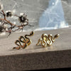 Ohrstecker Snake 18K vergoldetes Silber