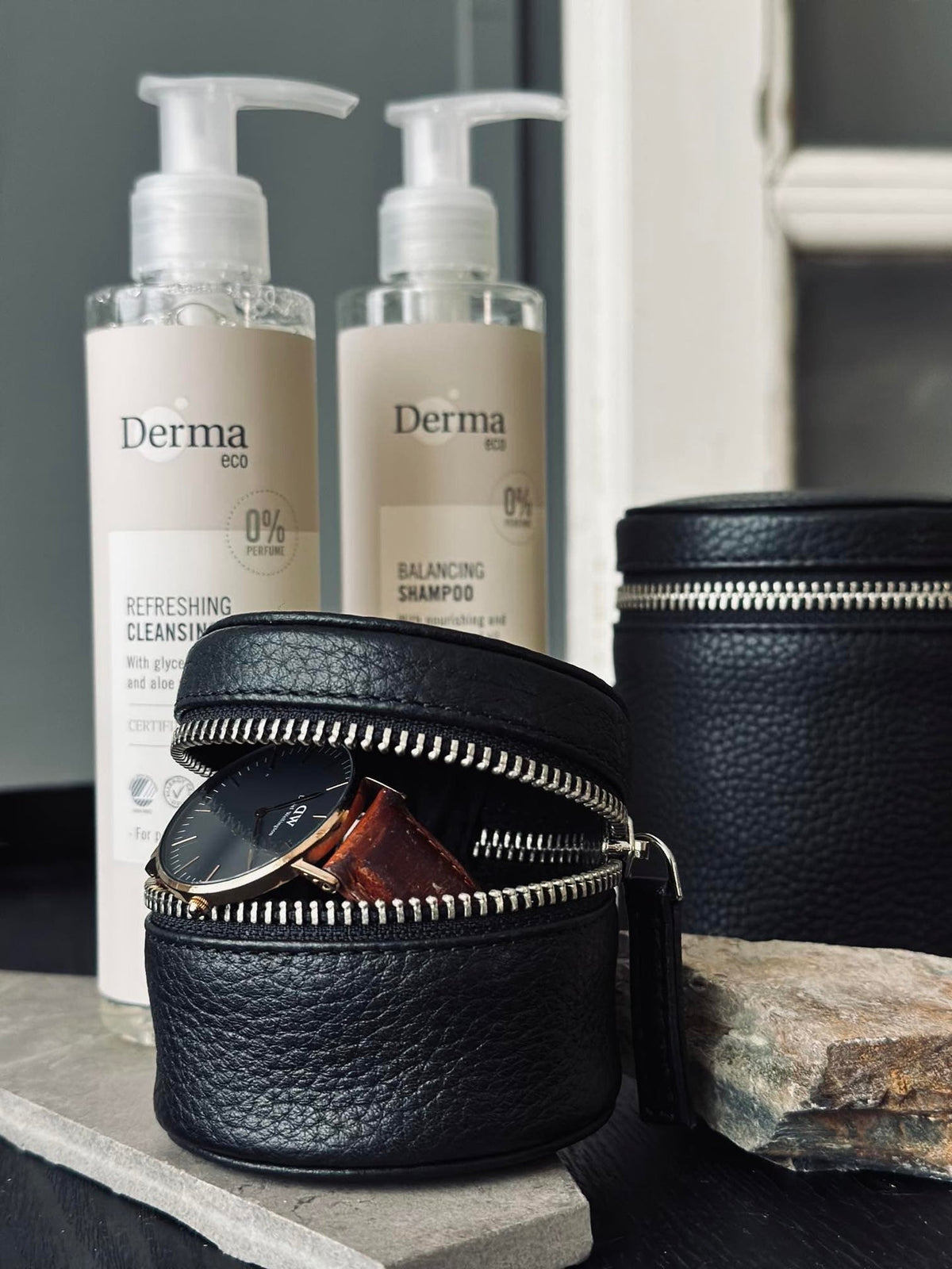 Organiser Leather - Small black - VIAMAJA.DK
