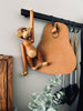 Austernhandschuh - Topflappen aus Cognac-Leder