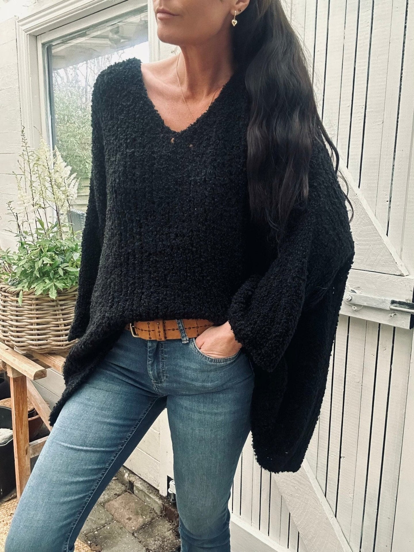 Oversize Cozy – Black - VIAMAJA.DK