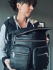 Oversize Crossbody - FINA schwarzes Leder