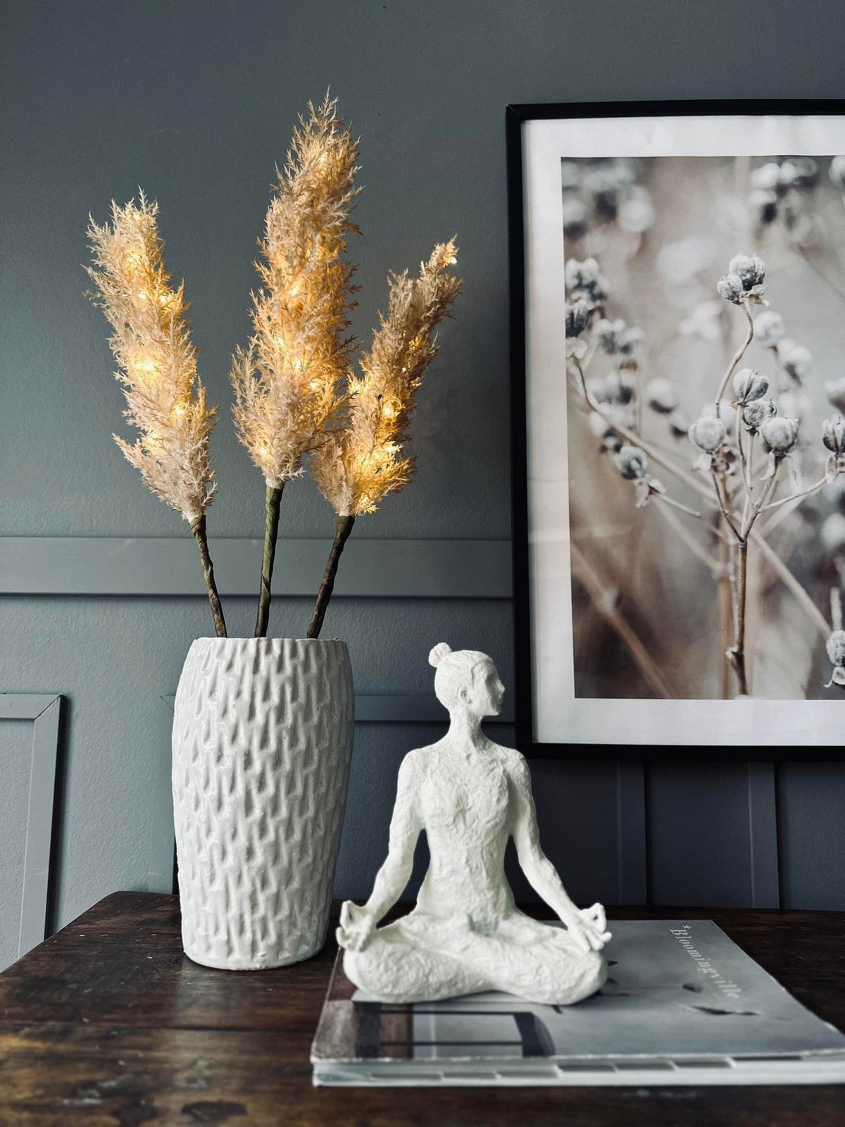 Pampas med LED lys og timerfunktion - VIAMAJA.DK