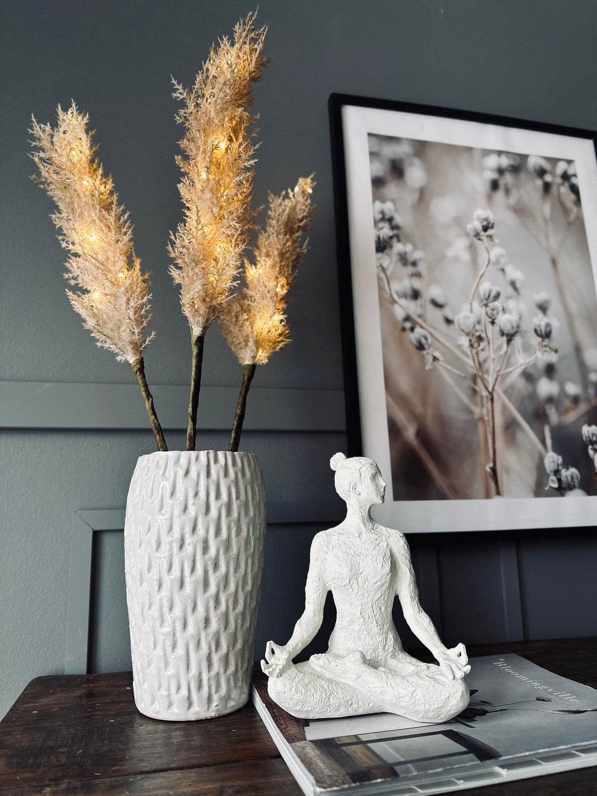 Pampas med LED lys og timerfunktion - VIAMAJA.DK