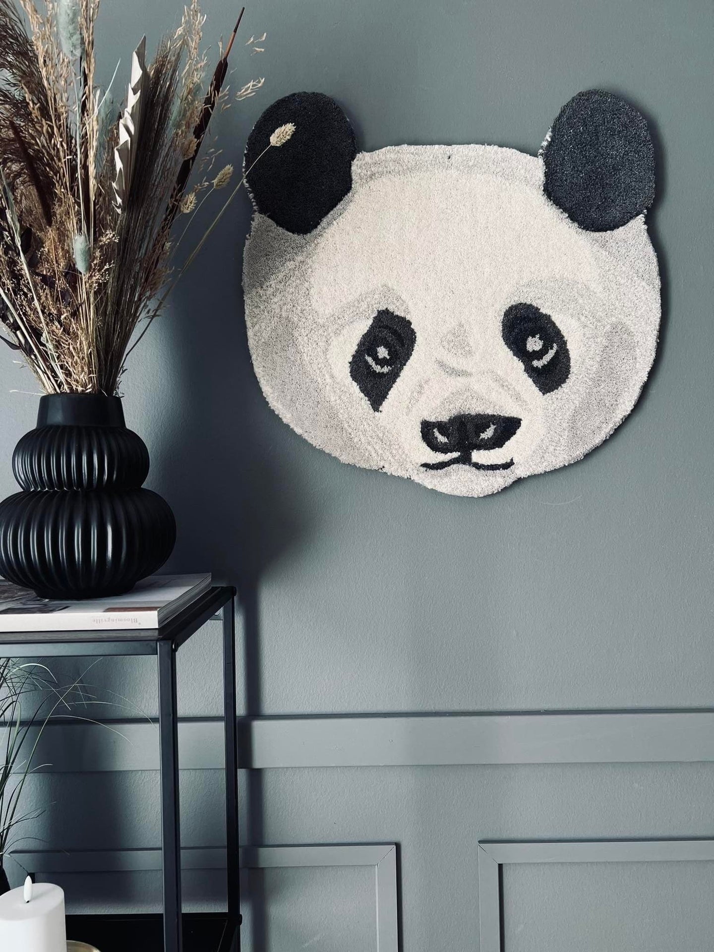 PANDA HOVED I ULD - 50X50 - VIAMAJA.DK