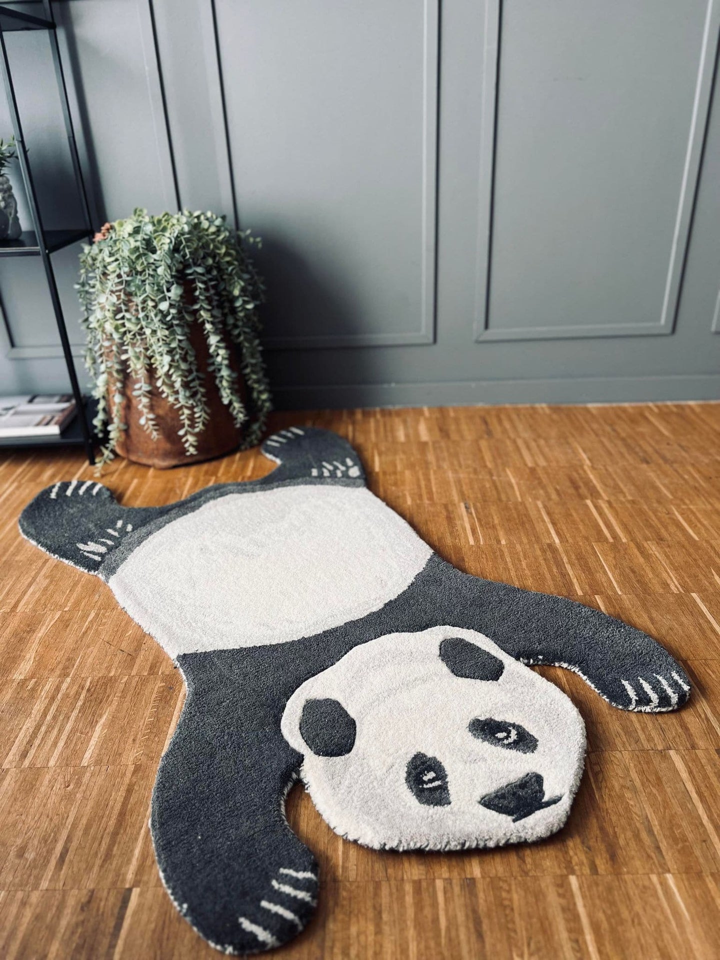PANDA TÆPPE I ULD 68 x 113cm - VIAMAJA.DK