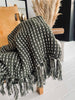 Plaid aus 100% recycelter Baumwolle - Olive