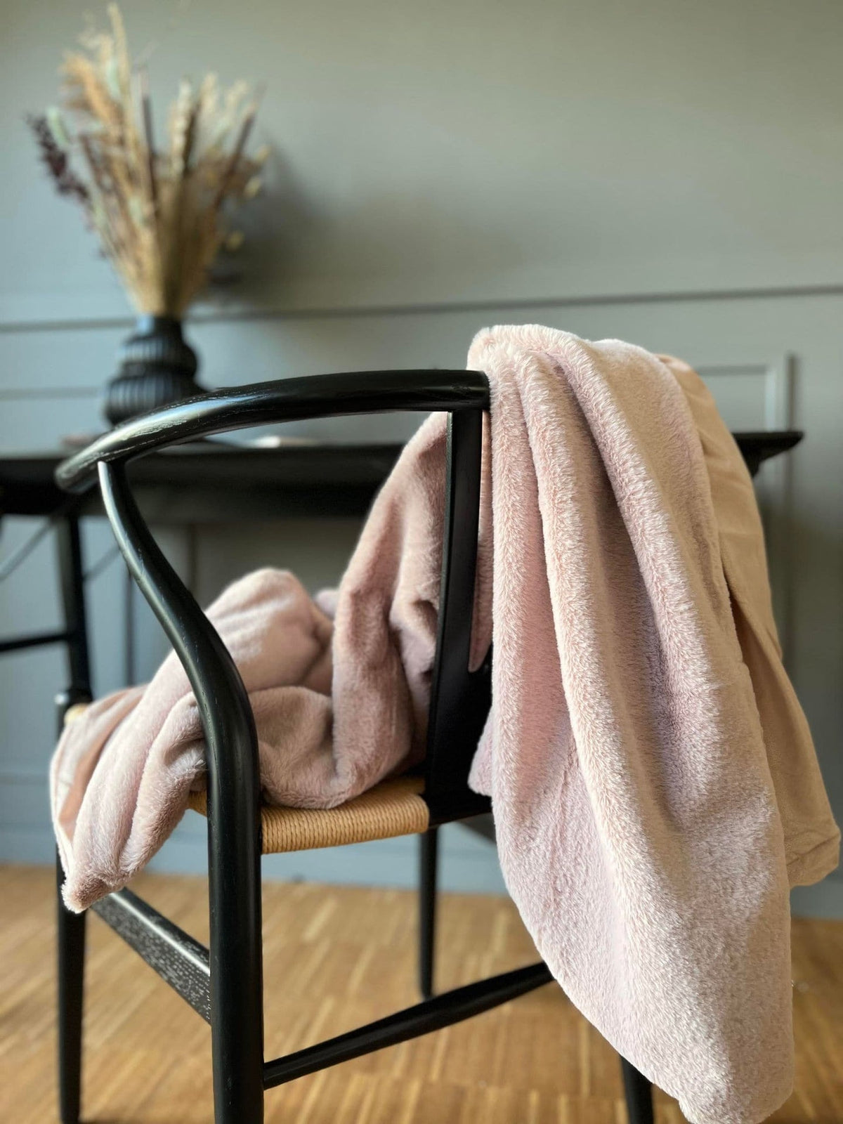 Plaid i blød kvalitet - Rose - VIAMAJA.DK