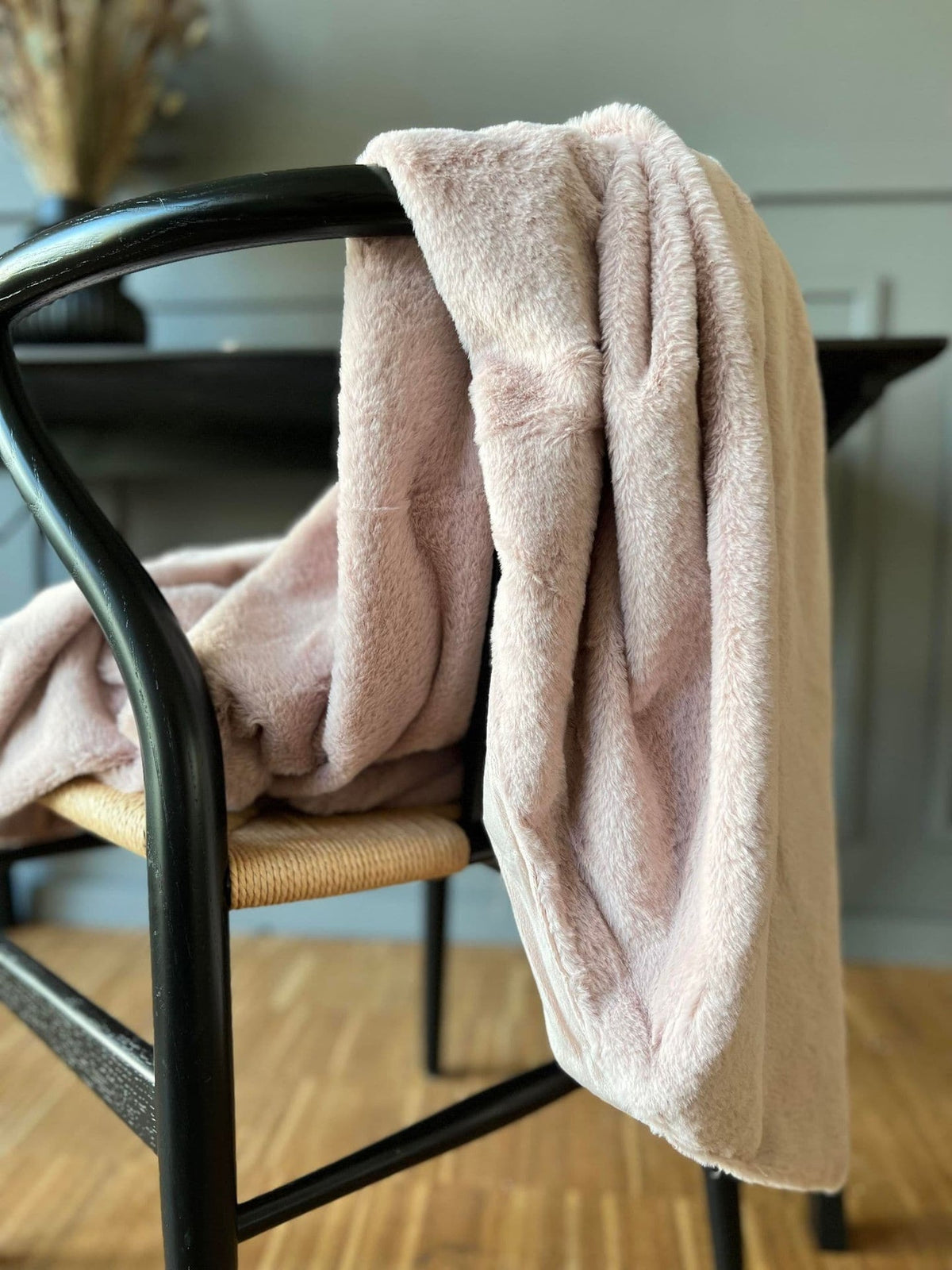 Plaid i blød kvalitet - Rose - VIAMAJA.DK