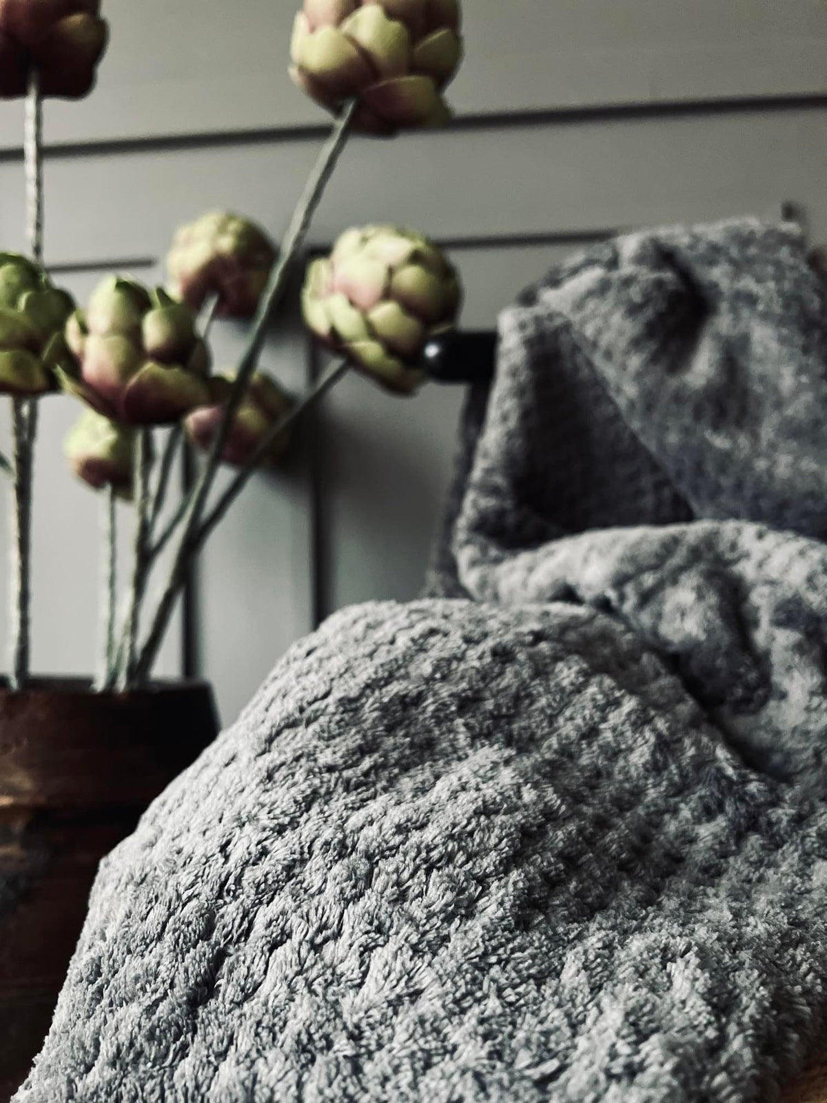 Plaid i Luxus fleece - Grå - VIAMAJA.DK