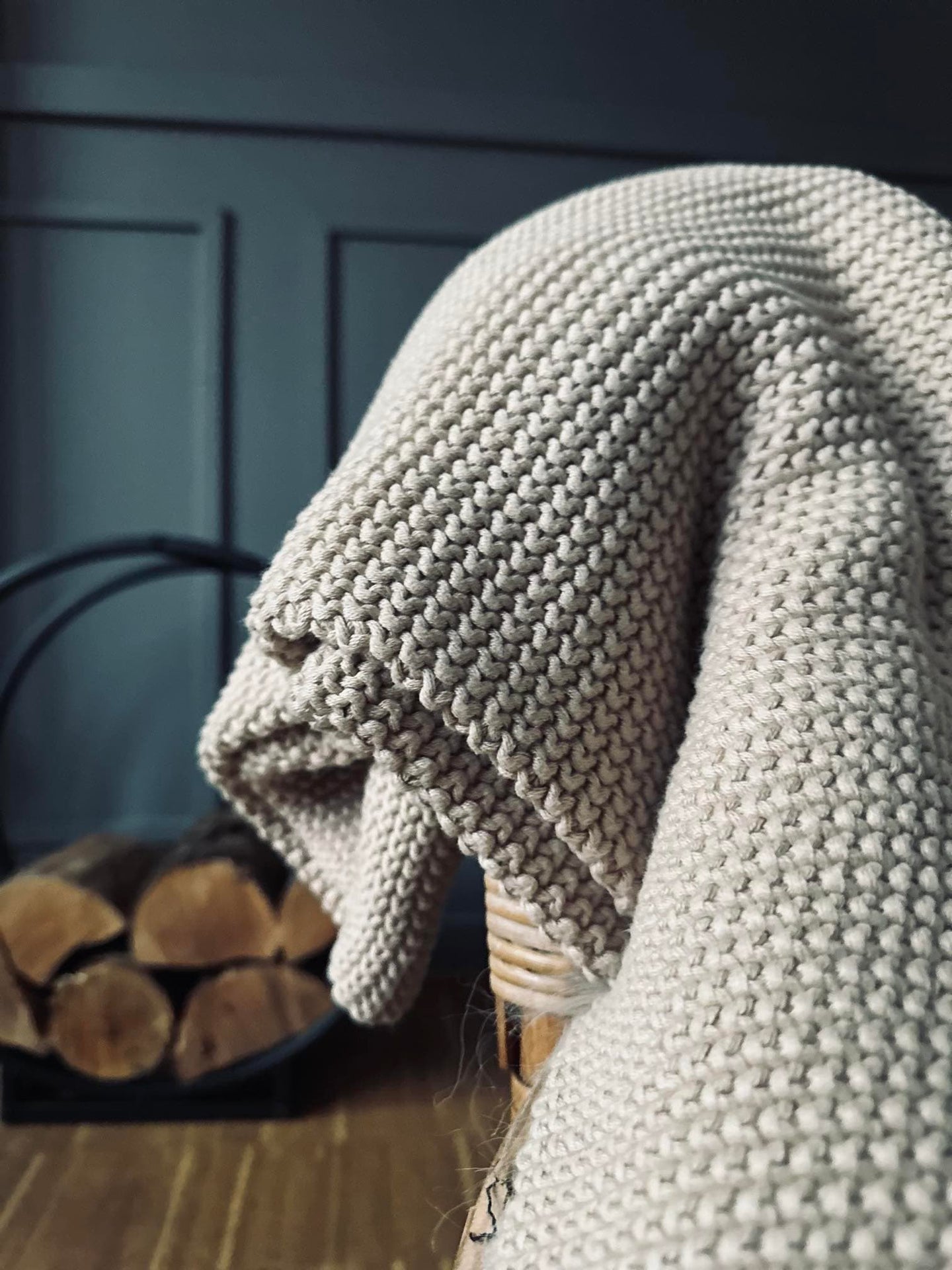 Plaid Perlestrik Beige - VIAMAJA.DK