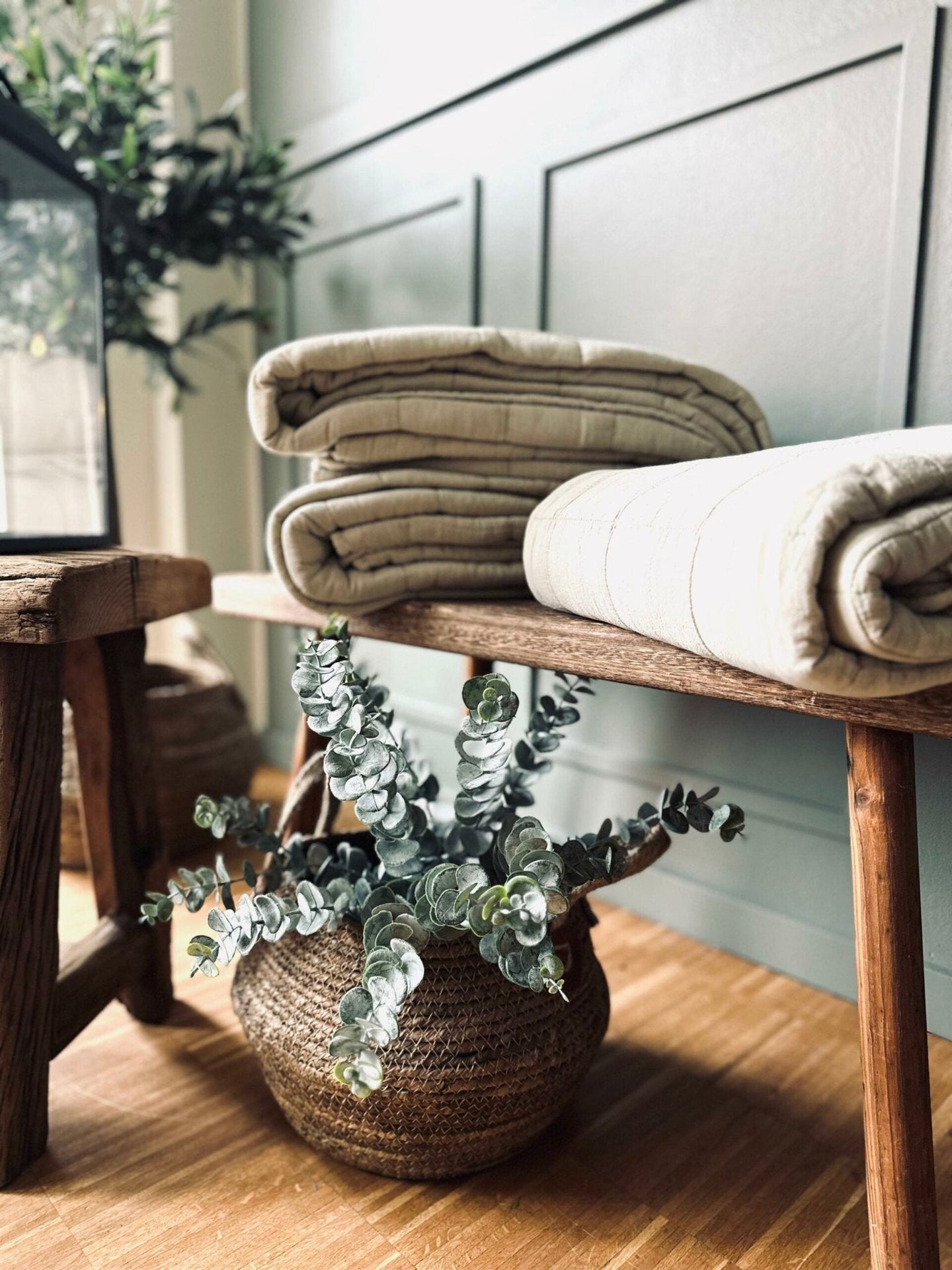 Plaid STONE-WASHED Quilt – Nature - VIAMAJA.DK