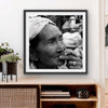 Plakat Frau mit Zigarre - 50x50 cm