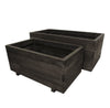 Pflanzkasten-Set aus schwarzem Holz - Abholangebot