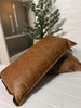 Kissen in Cognac-Leder 35x65cm