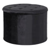 Pouf aus schwarzem Velours
