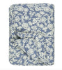 Quilt blau m/blumen