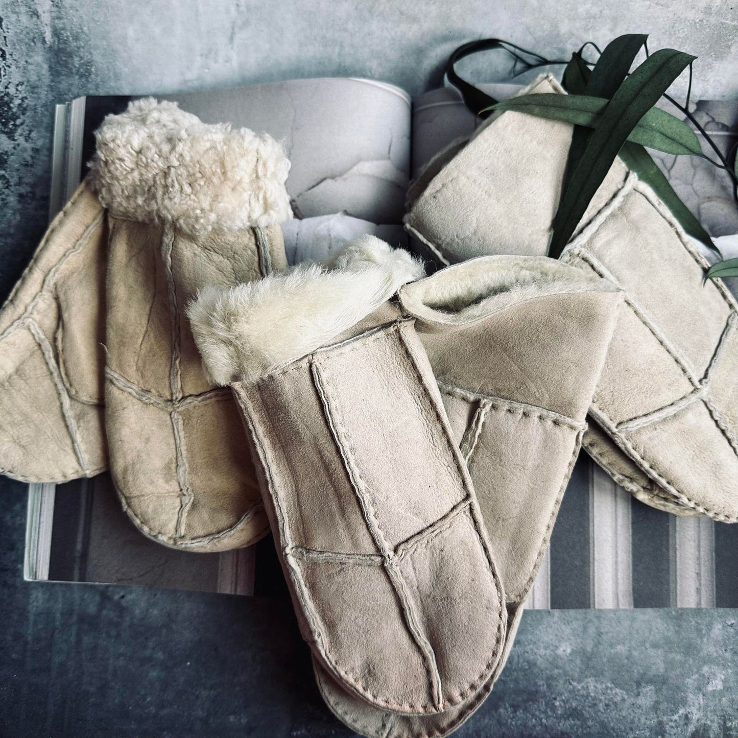 Rulams Fäustlinge - Beige mix