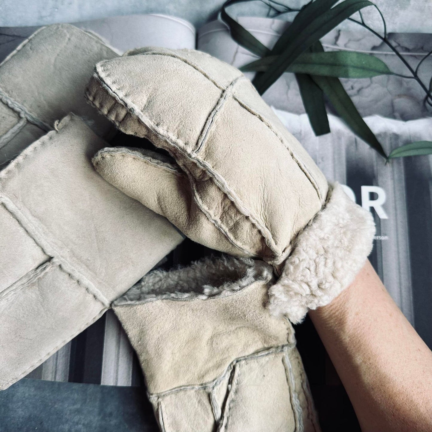 Rulams Fäustlinge - Beige mix