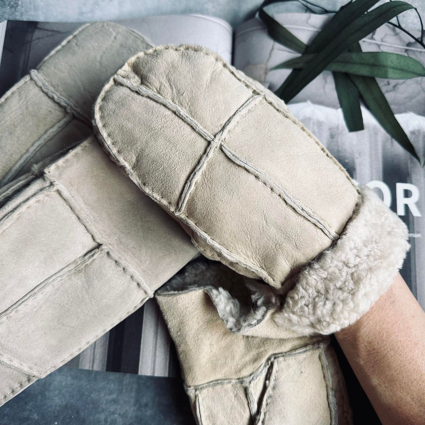 Rulams Fäustlinge - Beige mix
