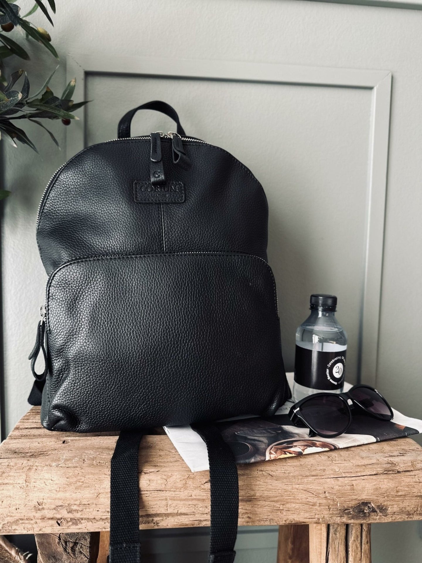 Rygsæk – Black leather - VIAMAJA.DK