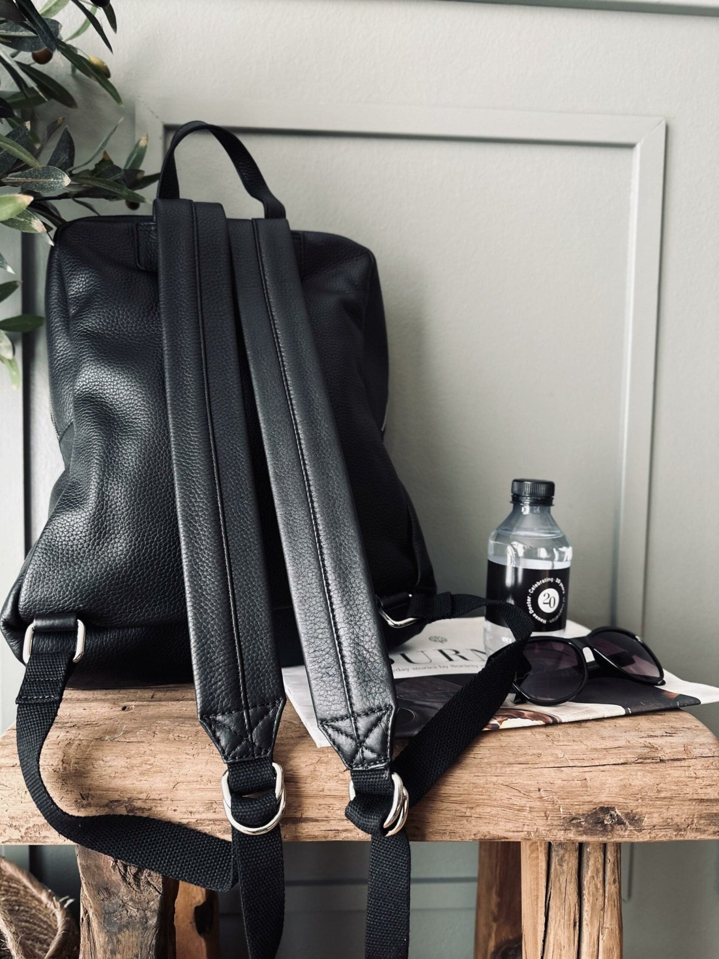Rygsæk – Black leather - VIAMAJA.DK