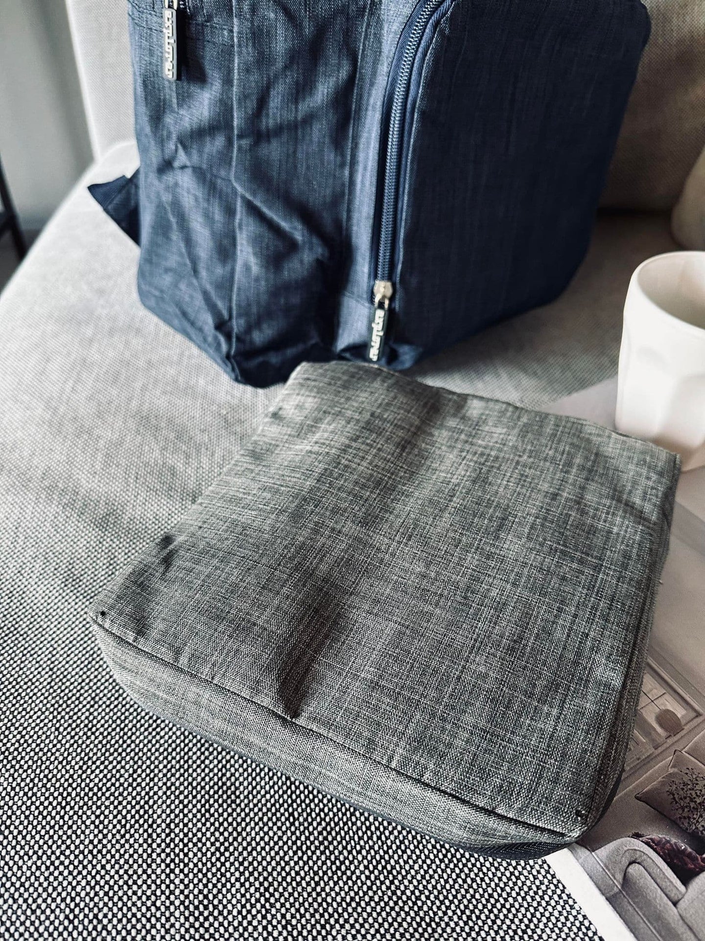 Rygsæk - Grå nylon foldbar - VIAMAJA.DK