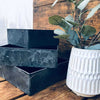Set aus 3 Aufbewahrungskisten - Beton-Optik