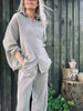 Set mit Waffelhemd und Hose - Dark beige Baumwolle