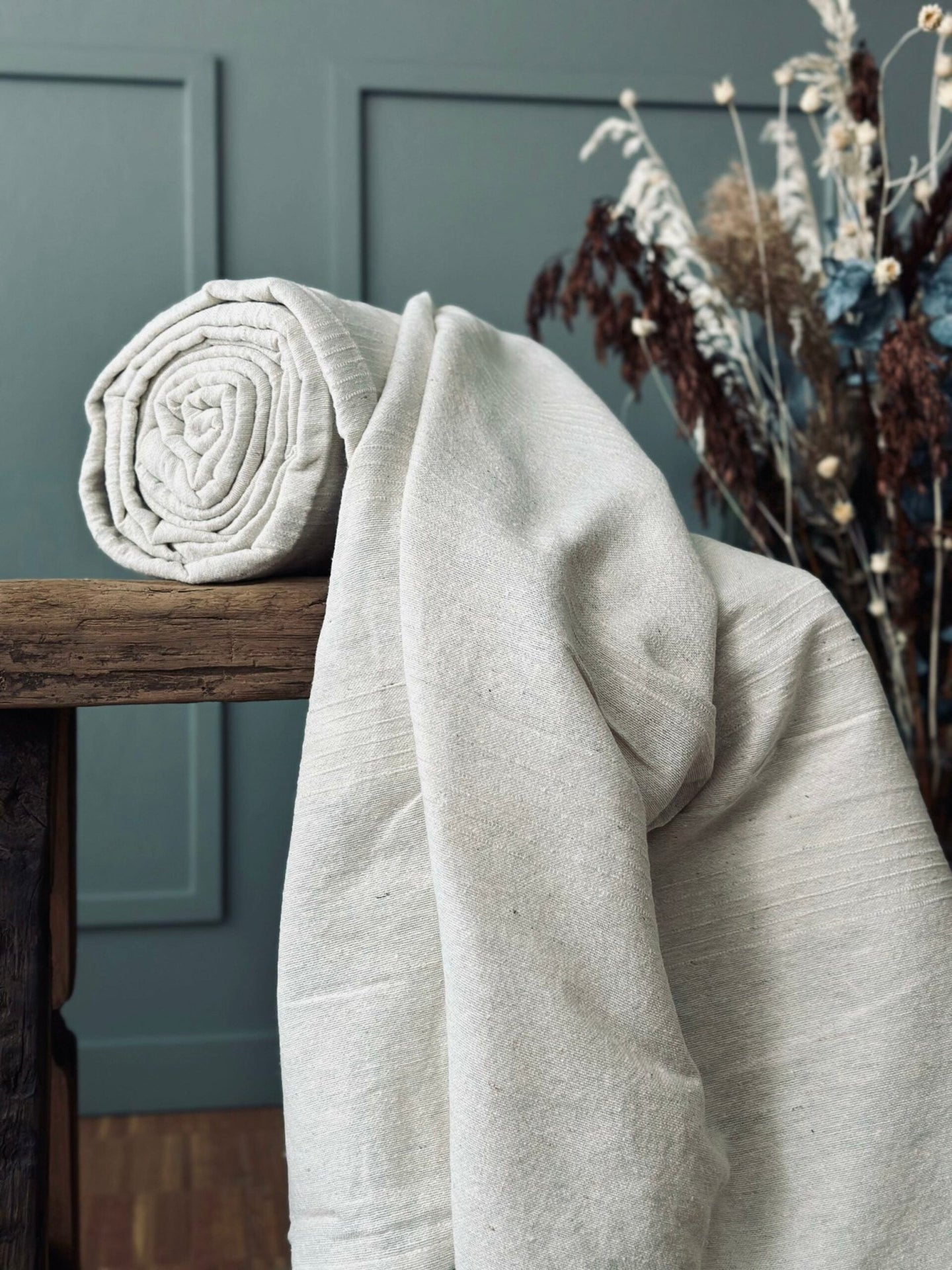 Sengetæppe Natur 240 x 260 - VIAMAJA.DK