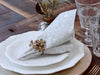 Serviette mit Blumen – Französisch-Grau