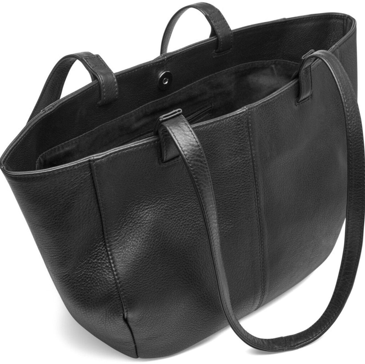 Shopper Aura – Soft black leather - VIAMAJA.DK