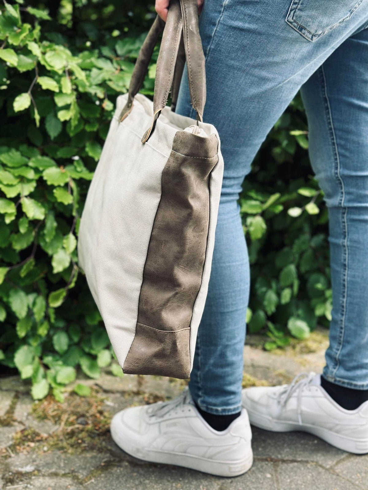Shopper - Beige kanvas - VIAMAJA.DK
