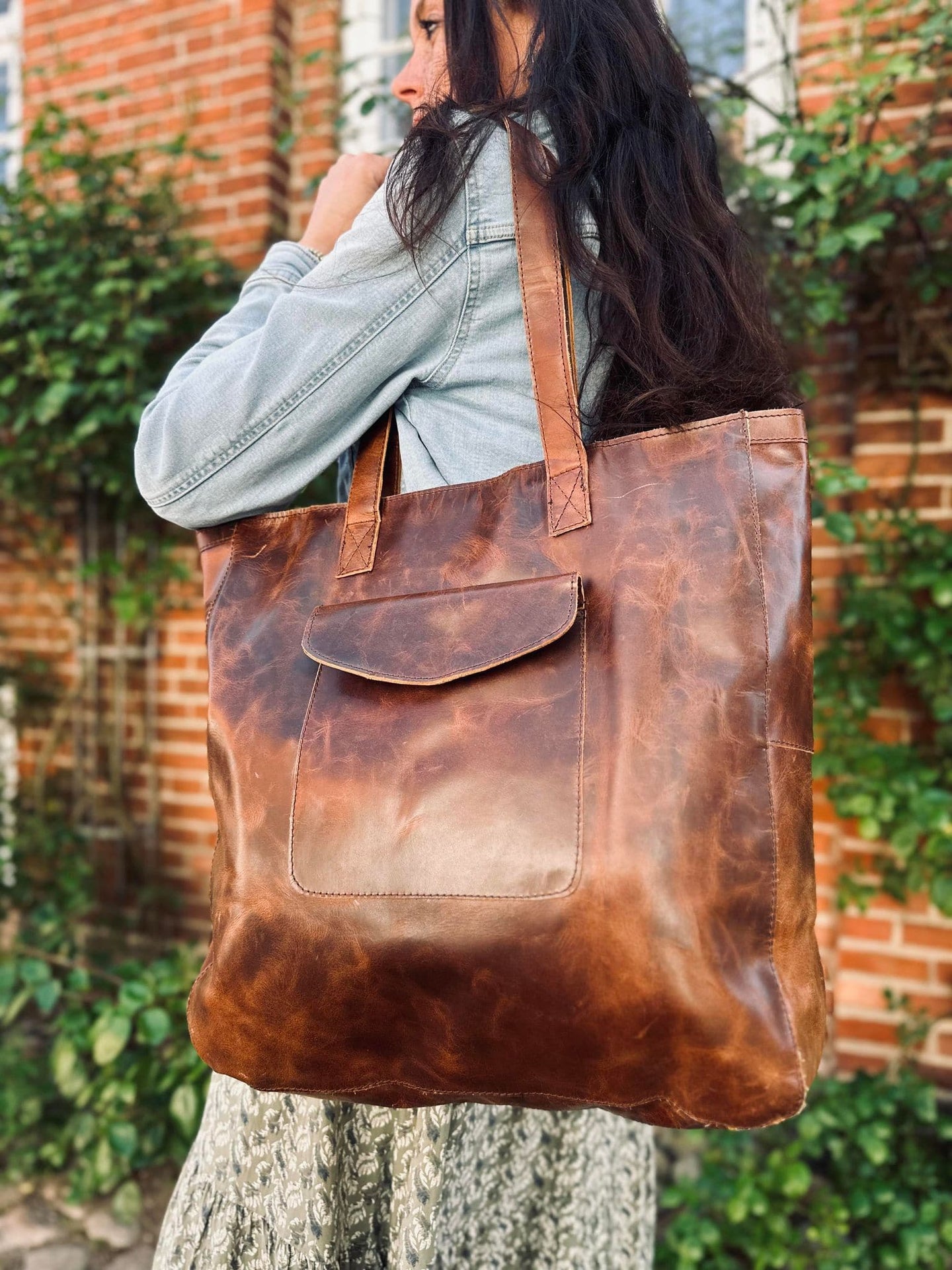 Shopper BIG BUFFALO – Dark urban bøffellæder - VIAMAJA.DK