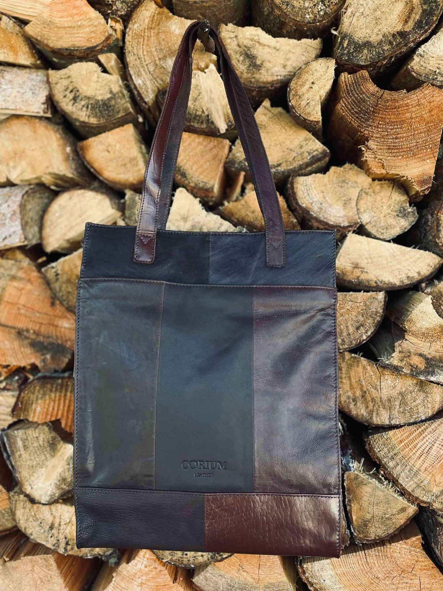 Shopper i kraftig recycling læder – Brown - VIAMAJA.DK