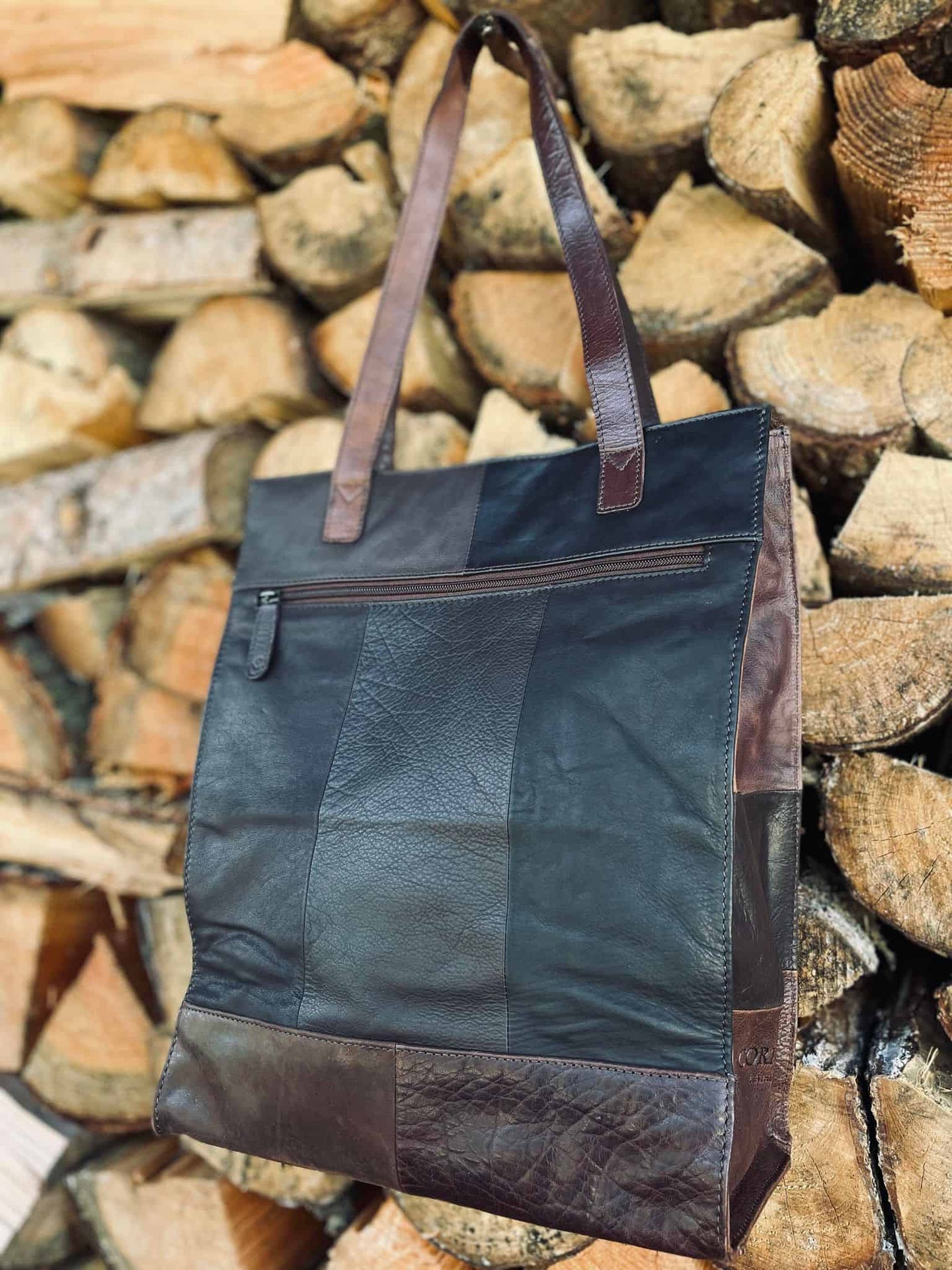 Shopper i kraftig recycling læder – Brown - VIAMAJA.DK