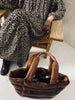 Shopper aus ultraweichem Lammleder - Dunkel‑Cognac